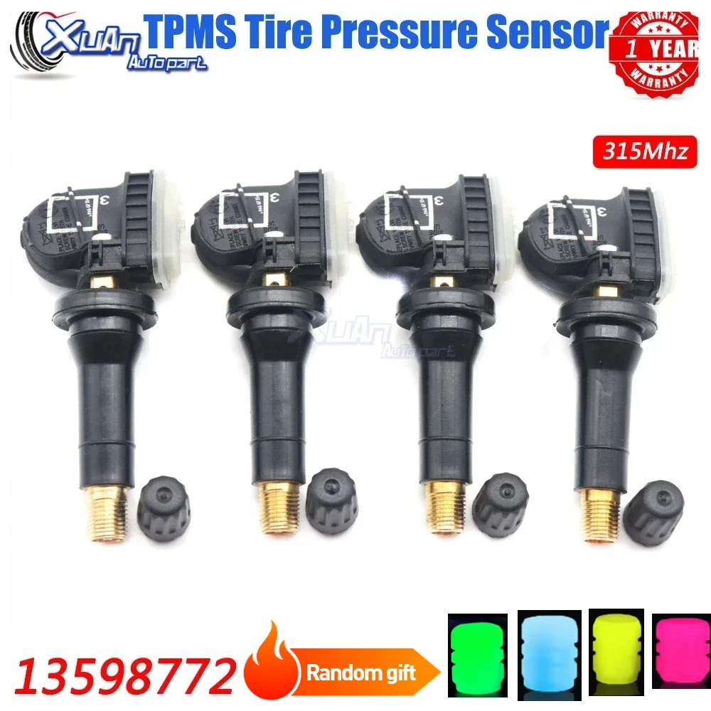 

Система контроля датчика давления в шинах TPMS 13598772 для Buick Encore Cadillac GMC Sierra 1500 Chevy, светящаяся крышка клапана для автомобильных шин
