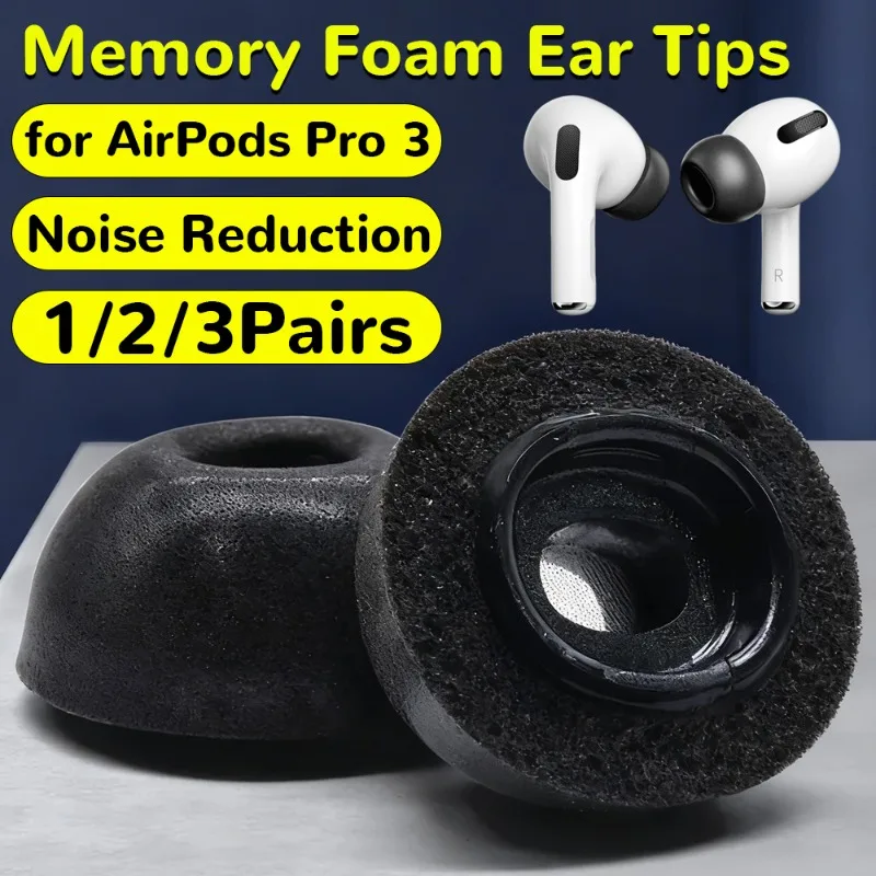 

For AirPods Pro 3 Memory Foam Replacement Ear Tips Noise Reduction Earbuds Earplugs for Apple AirPods Pro 3 Gen Eartips S/M/L