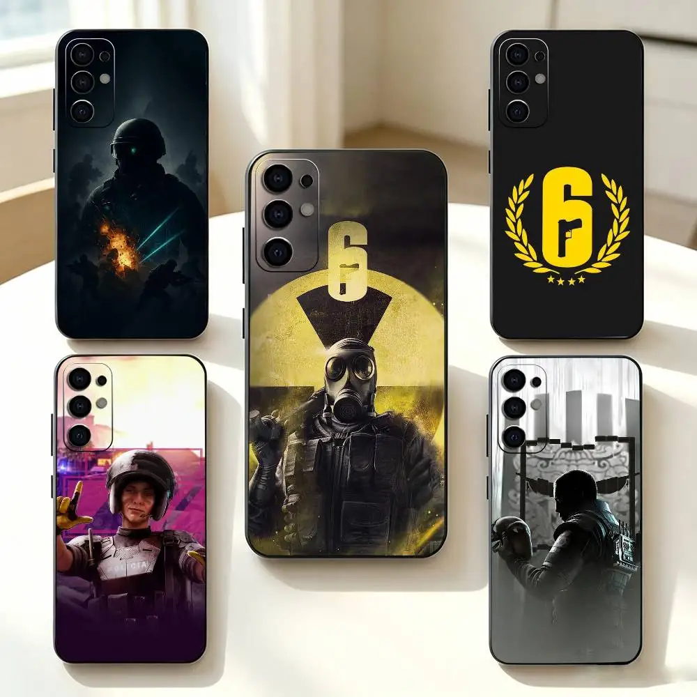 R-Rainbow Six Siege Game Phone Case Black Silicone Soft For Samsung S25,S24,S21,S22,S23,S30,Ultra,S20,Plus,Fe,Lite