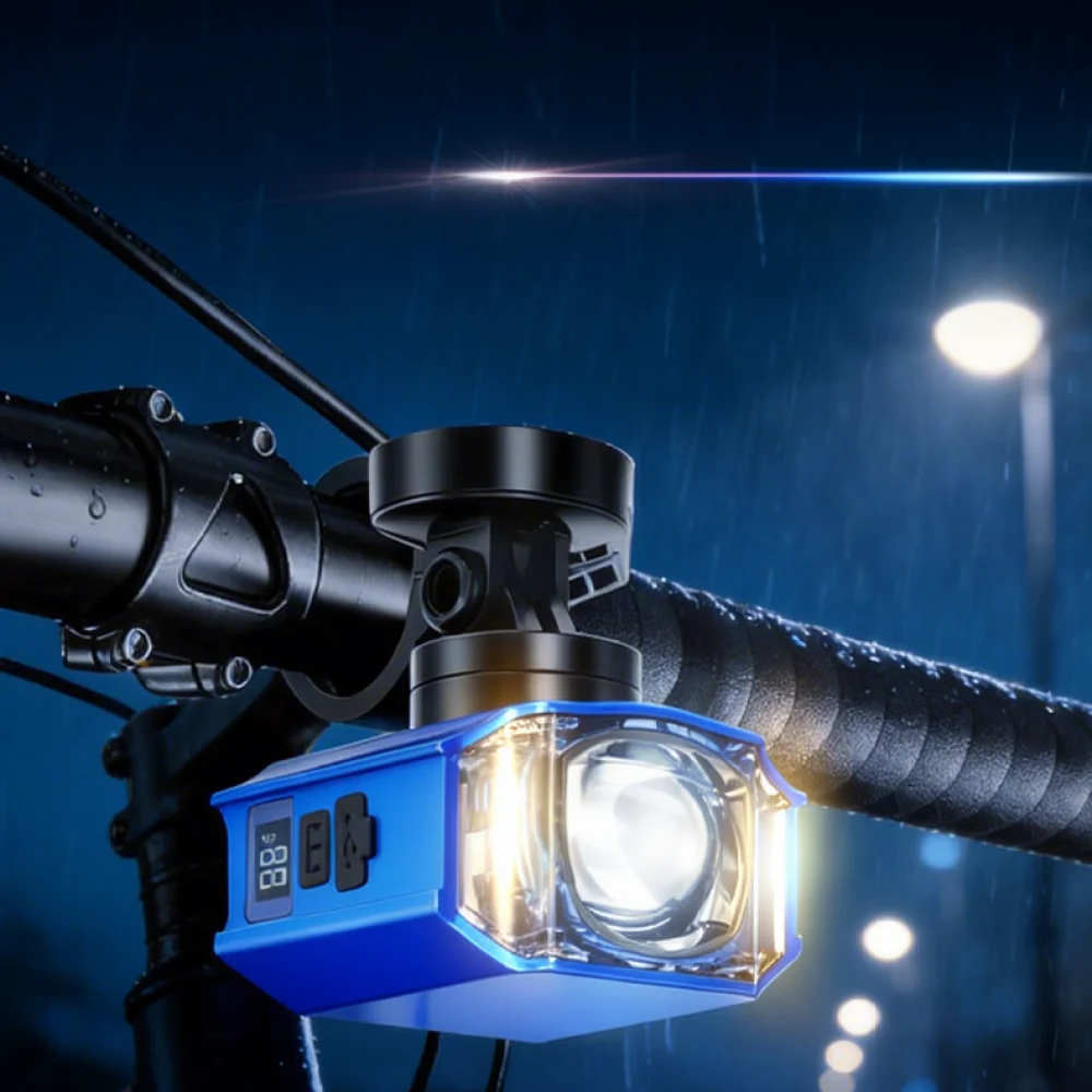Road Bicycle Light Wireless Remote Control Aluminum Alloy Hanging Mount Rechargeable Cycling Flashlight Front Lighting