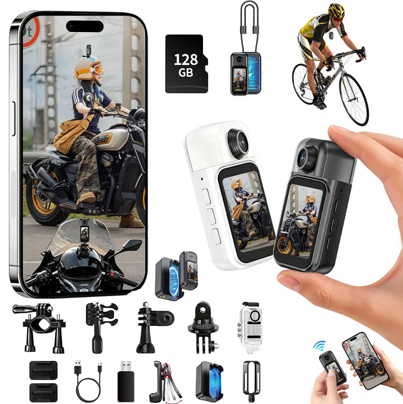 

Mini Sports Action Cam for Outdoor X50 Pro POV Body Camera 1080P HD Ultra Compact Vlogging & Photographic Recording
