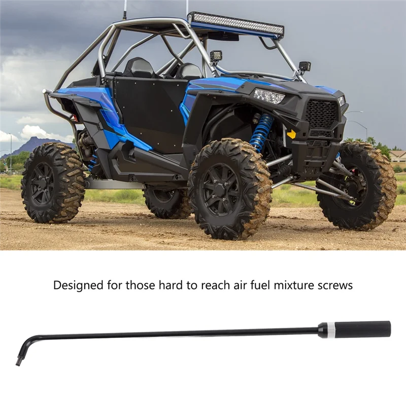 

110 Degree Angled Carburetor Pilot Screw Adjusting Tool 16.34 Inches Head Metal Universal For ATV UTV Snowmobile