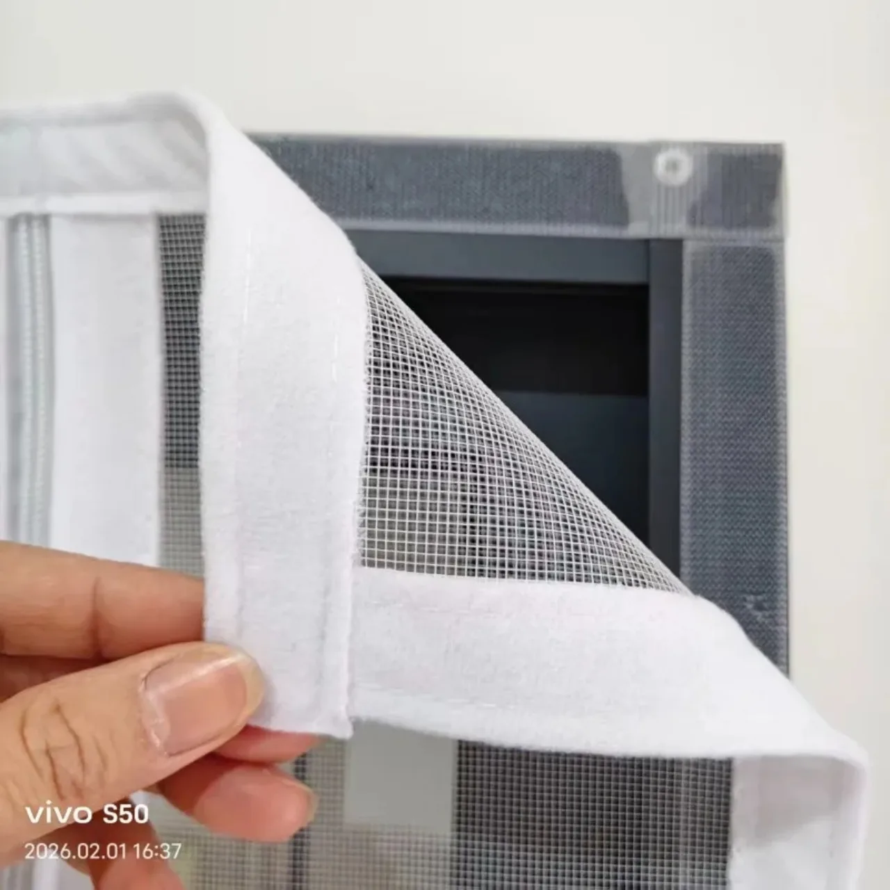Self Adhesive Breathable Mosquito Proof Indoor and Outdoor Home Window Protection, Easy DIY Installation, White Window Screen