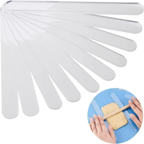 폴리머 클레이 깊이 가이드 세트, 아크릴 클레이 가이드 스틱 세트, 7.9x0.8 인치, 2mm, 3mm, 4mm, 5mm, 6mm 두께 