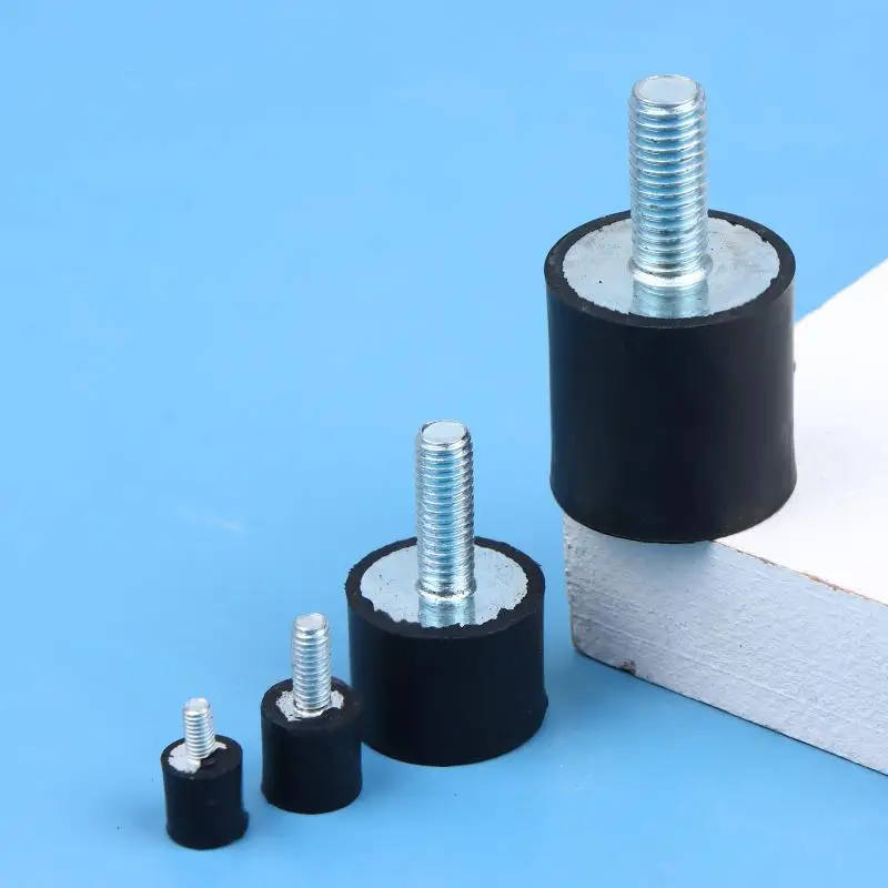 M3-M8 Rubber Threaded Shock Absorbers 4Pcs Vibration Damping Mounts for Mechanical Equipment Home Workshop Use