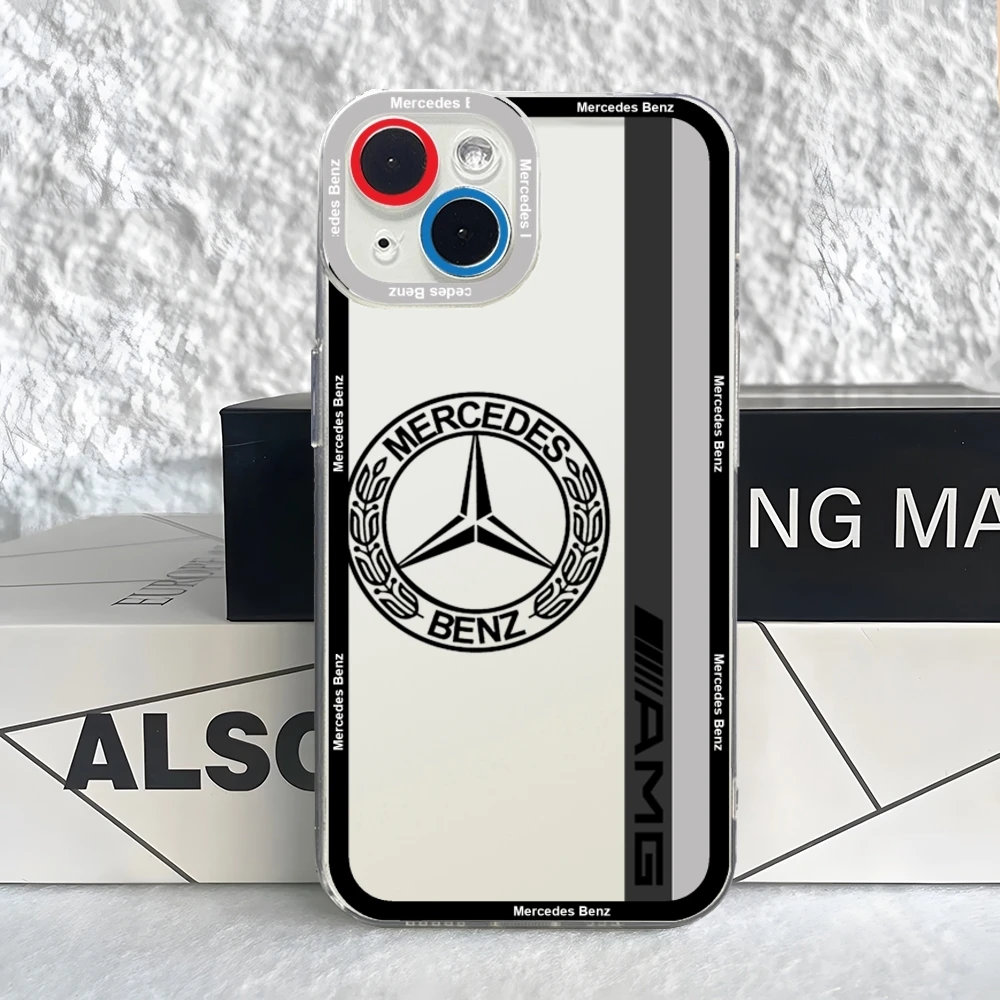 Sport-Benzs-Car-Mercedes-A-MGs Etui na telefon do iPhone 15 14 13 12 11 Pro Max Mini XS X XR SE 7 8 Plus Miękki pokrowiec z aniołowymi oczami