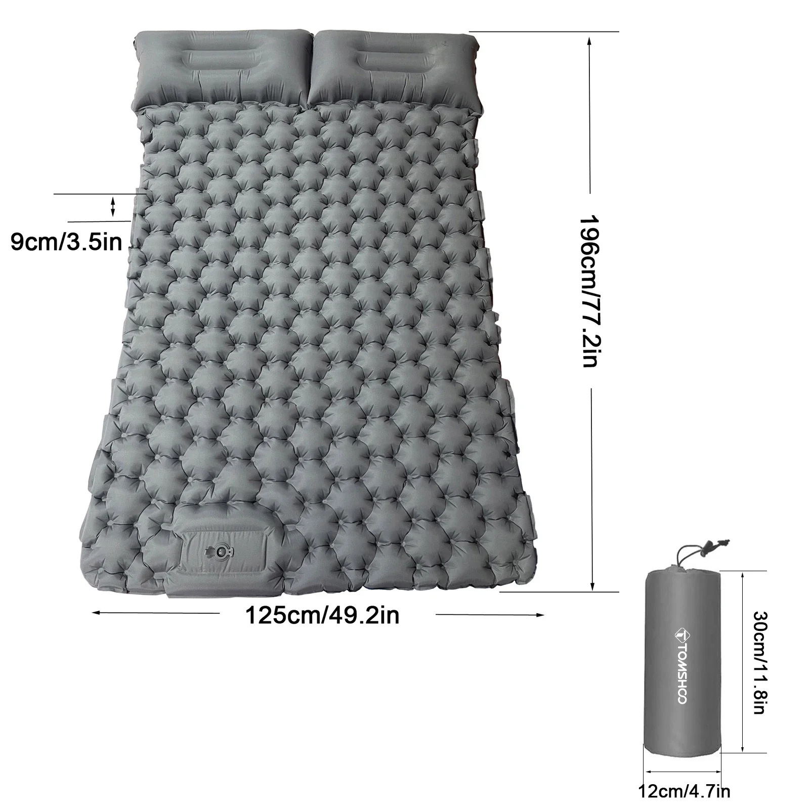 

Ultralight Inflatable Mattress with Pillow Portable Double Compact Air Mat Bed Camp Waterproof Tourist Sleeping Barbecue Pad