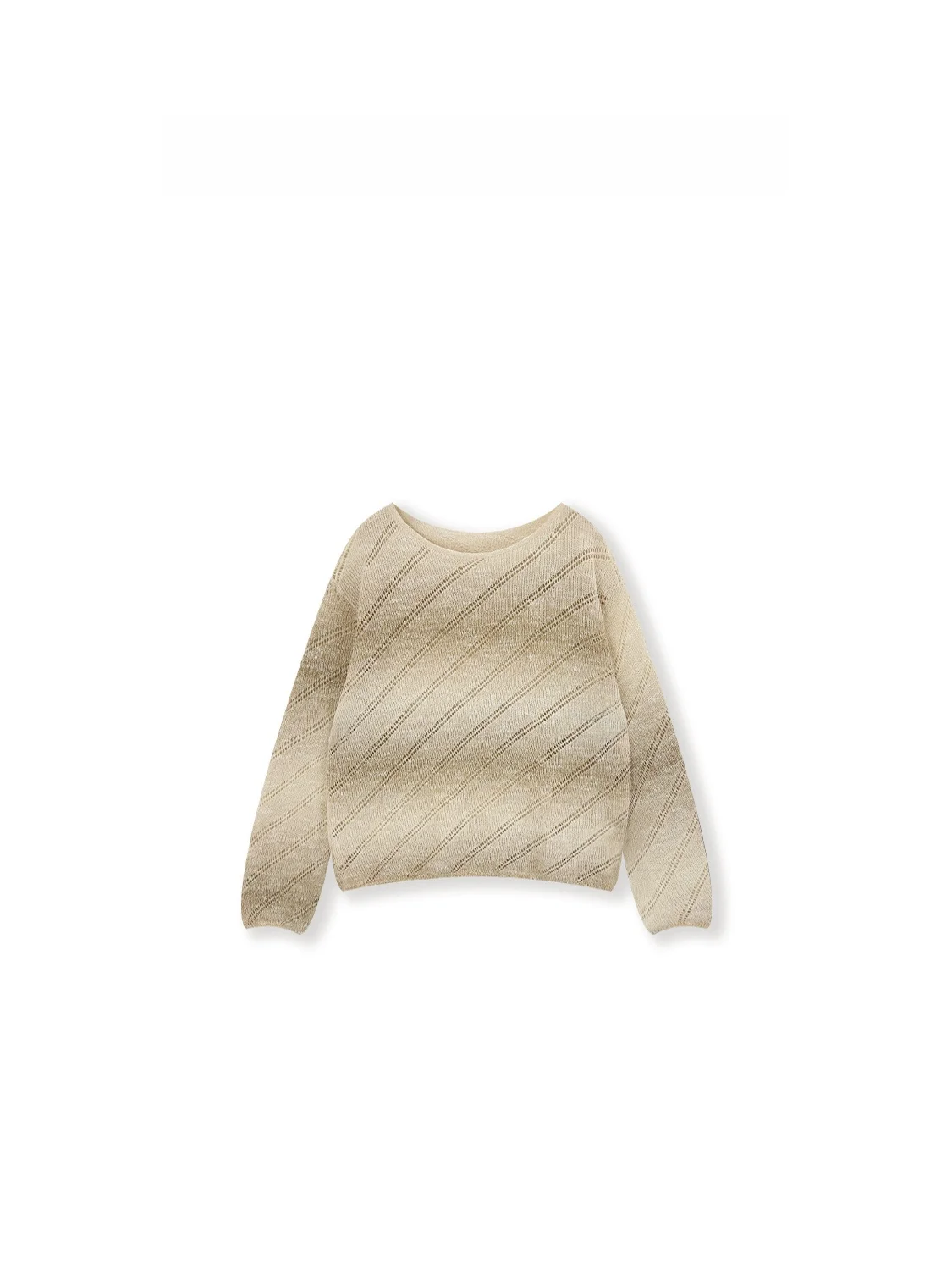 

Вязаный свитер в стиле ретро с градиентом цвета, повседневный свободный крой, мягкий хлопковый бленд, с длинным рукавом, женский топ