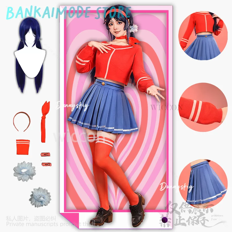 Mita Мита Cosplay Anime Horror Game MiSide High Quality Costume Wig Prop Dress For Girls Woman Halloween Christmas Customized