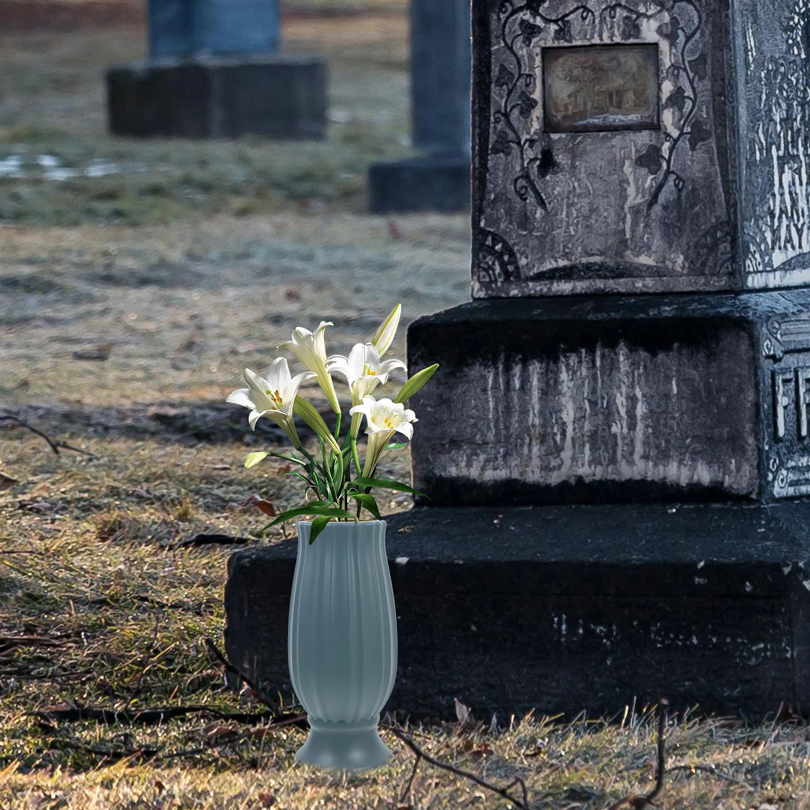 

Cemetery Vase Design Grave Decorations Flower Holder Tombstone Accessories Bouquet Holder For Cemetery Gravesite