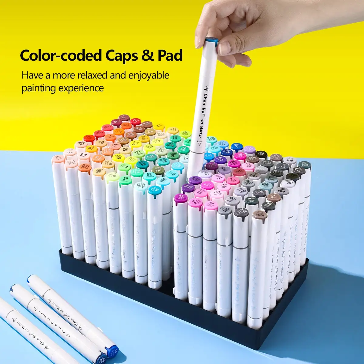 48-180 PCS Dual Tip Alcohol Marker Set with Brush And Chisel Tip for Adult And Student Coloring & Drawing Back to School Supplie view 4