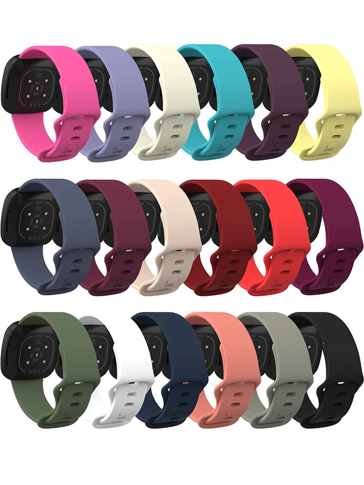 Silicone strap For Fitbit Versa 3 Watch Band Soft smartwatch Correa sport Bracelet For Fitbit Sense Versa3 Watchband Accessories