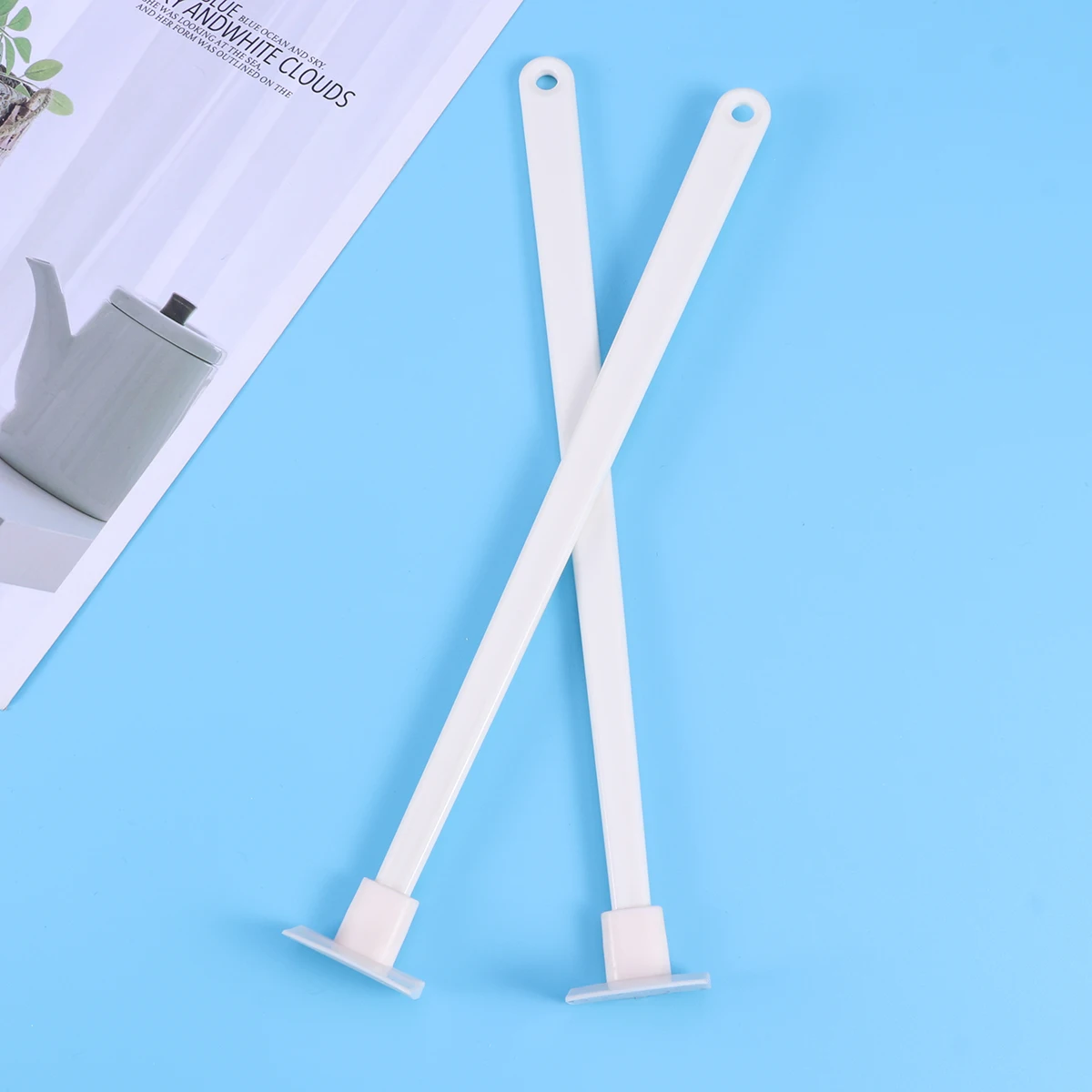 

2Pcs Bottle Scraper Long Handle Silicone Spatula Kitchen Jar Tool Bottom Cleaner Condiment Container Narrow Head Fit