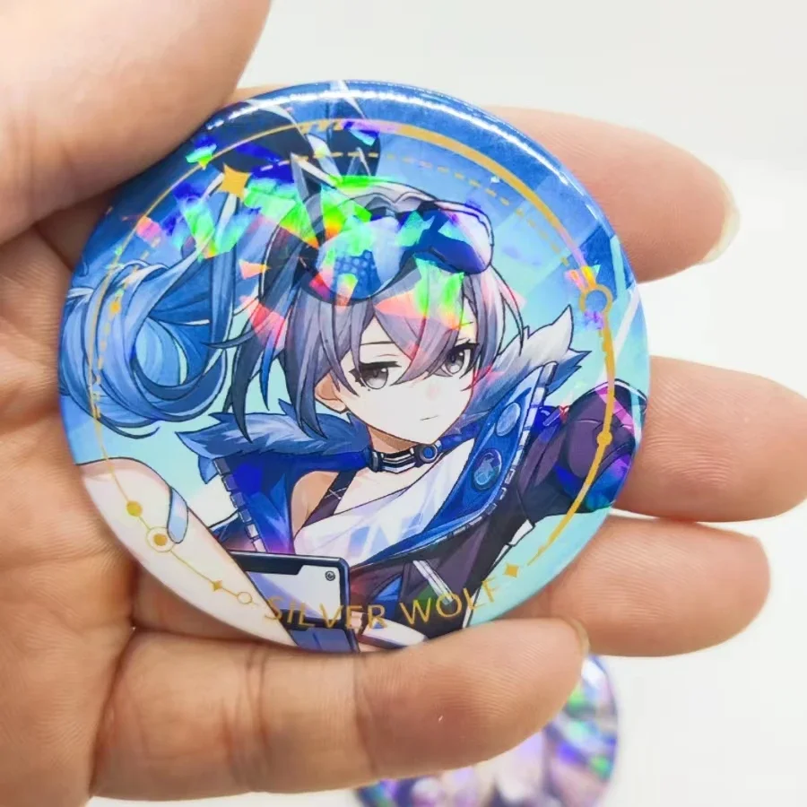 Game Honkai Star Rail Brooch Pins Anime Badge Cosplay DR Ratio Argenti Acheron Himeko Accessories Aventurine Decoration Gifts