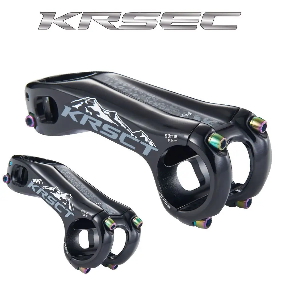 KRSCT 31.8 Bike Stem Mountain Bike Stem, 35mm Short Handlebar MTB Stem Bicycle Stem Adjustable Short Handlebar Stem for Road Bik