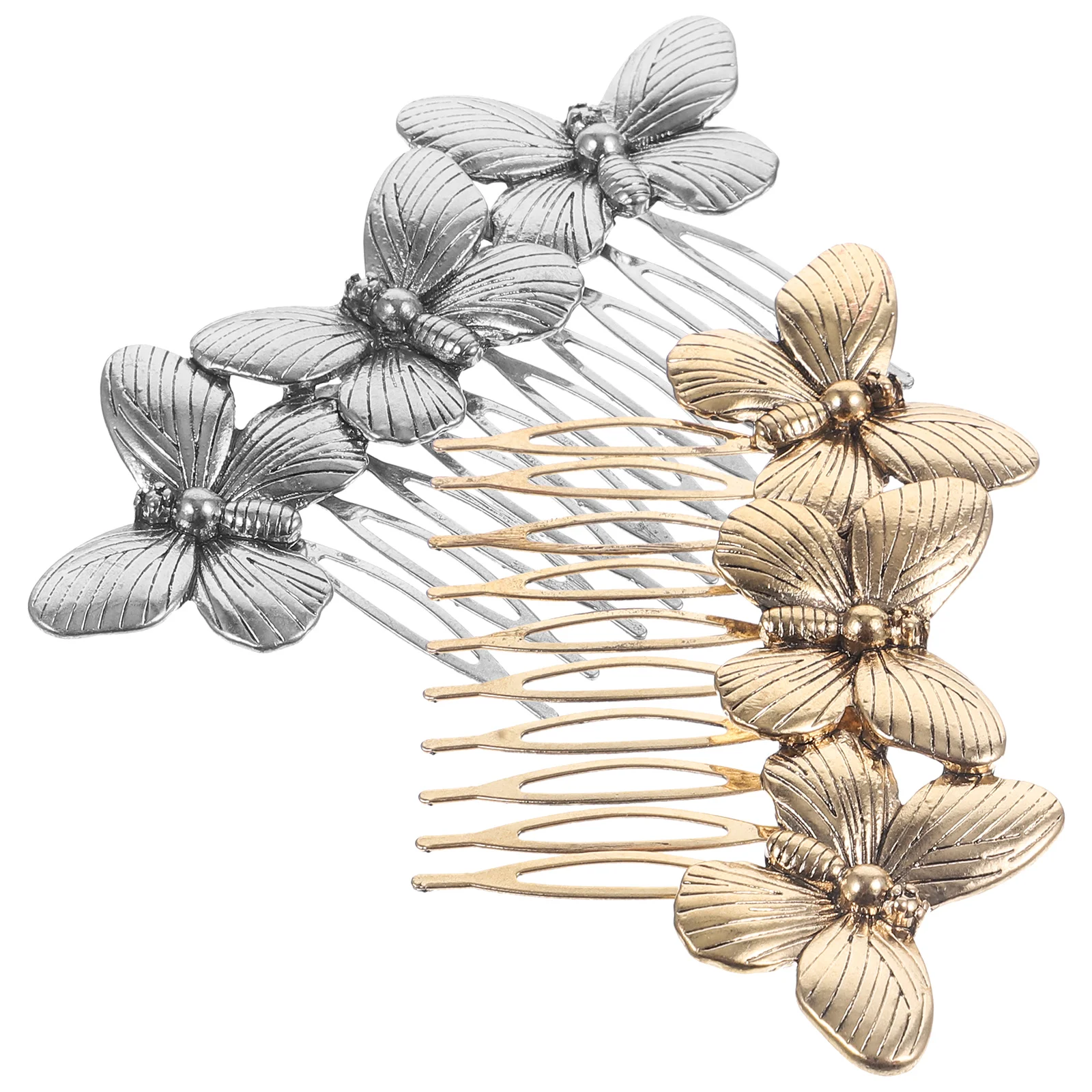 

2Pcs Retro Women Accessories Women Alloy Retro Vintage Hair Comb Hair Comb Gold Color DIY Hairstyles Gifts