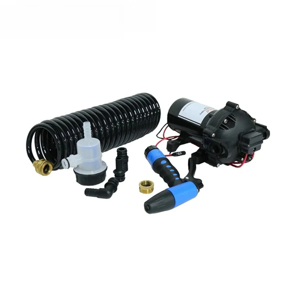 Mini bomba de diafragma autocebante, 24V CC, 20LPM, 70PSI, 2M, agua salada, agua dulce, Kit de lavado de cubierta marina para limpieza