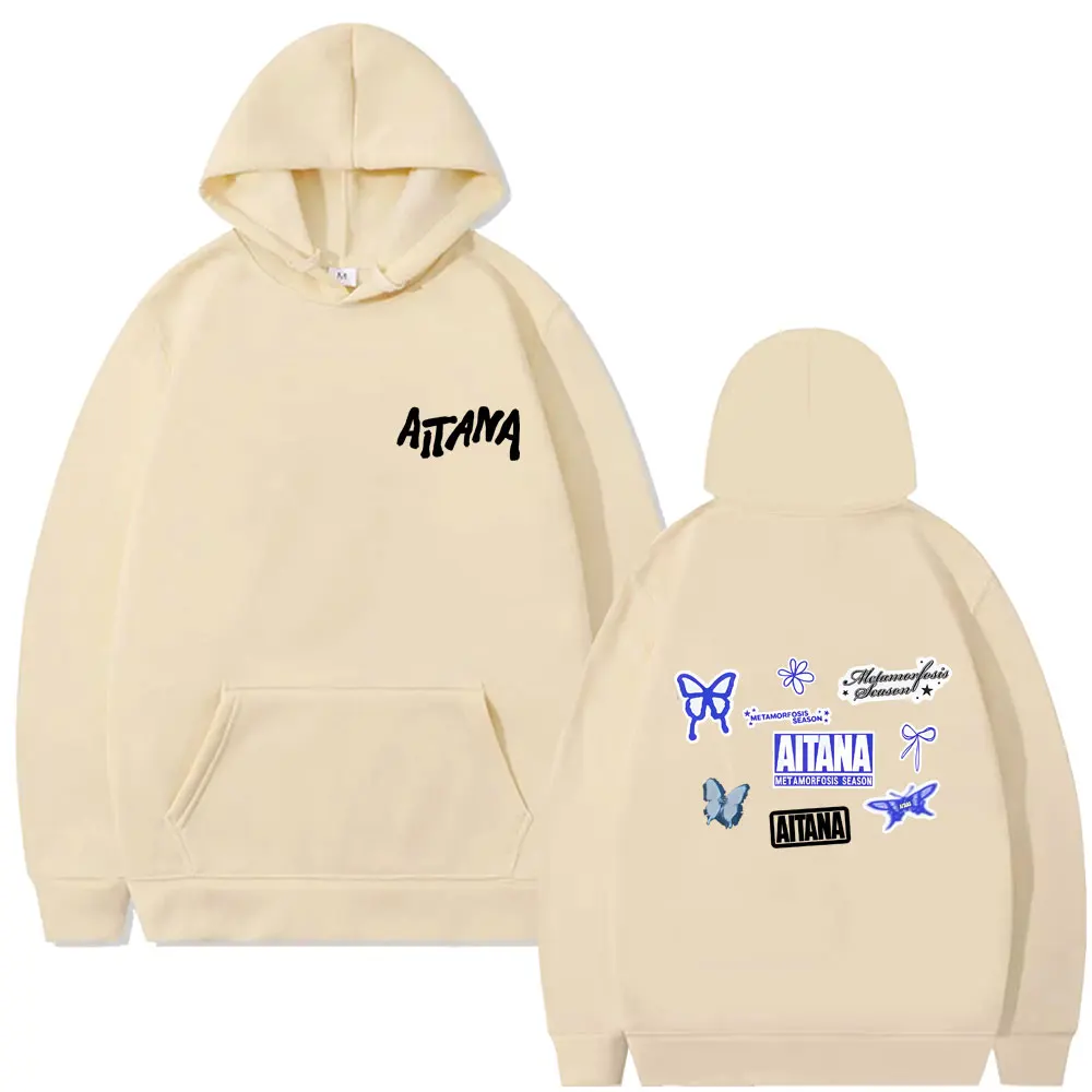 المغني Aitana شعار الجرافيك هوديي CUARTO AZUL جولة مقنعين البلوز الرجال الملابس النسائية موضة المتضخم هوديس الشارع الشهير #4