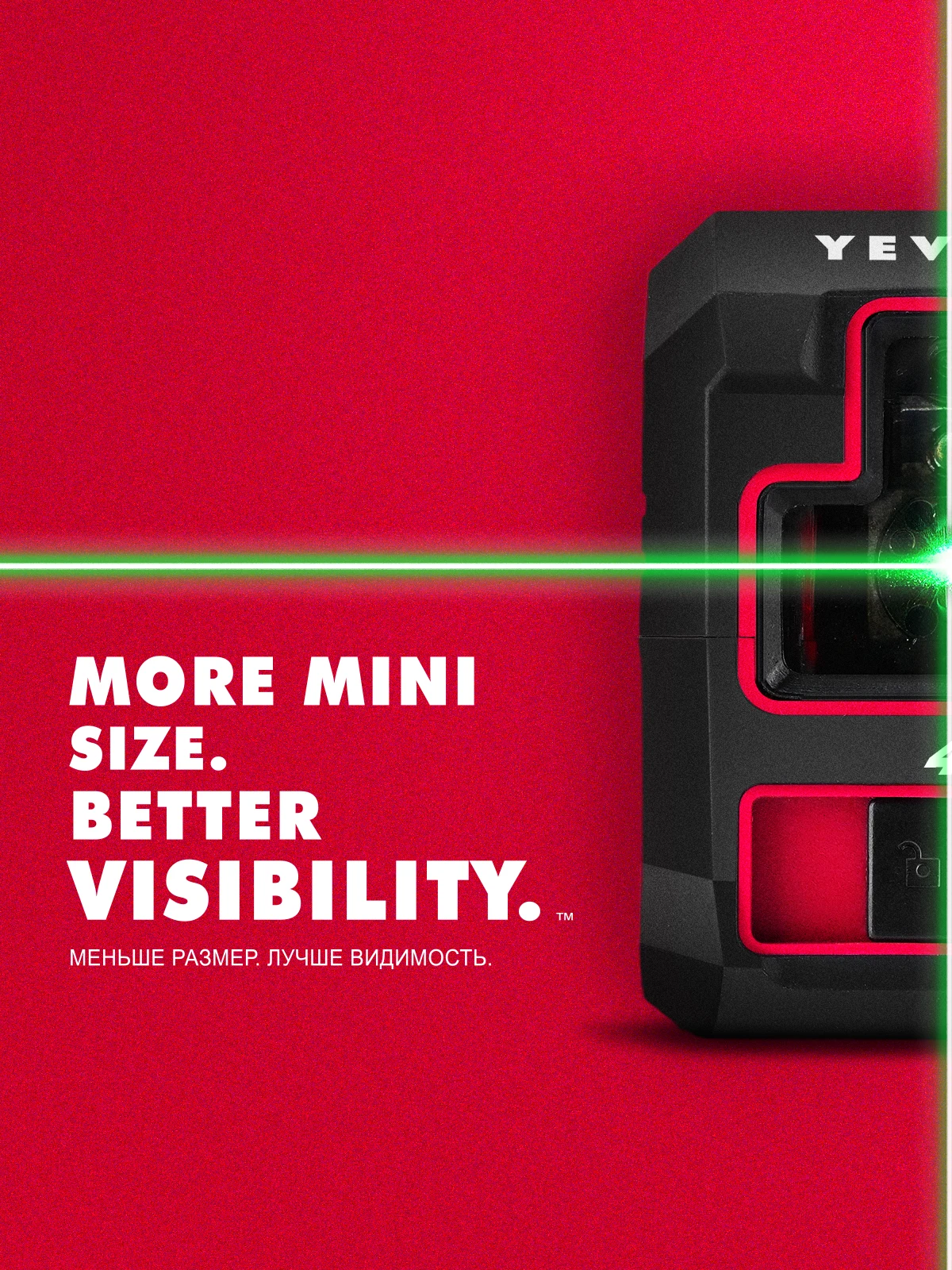 YEVOLT YVGLL4XS2 Cross Line Green Laser Level 2-Line Construction High Precision Professional Self-leveling Nivel Measuring Tool