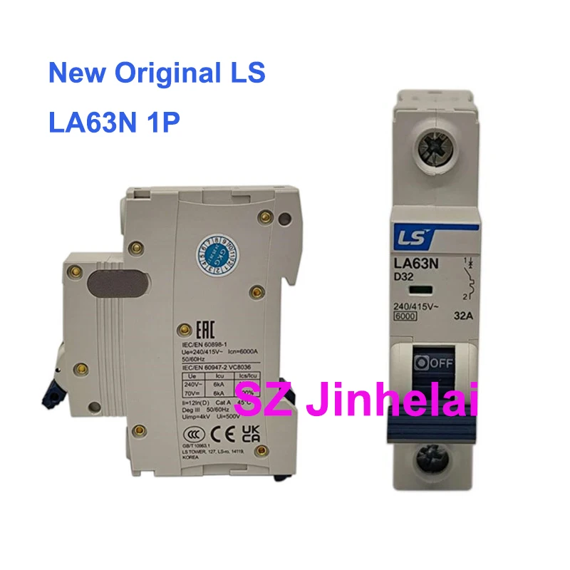 2pcs LS LA63N 1P New Original C D Circuit Breaker 2A 6A 10A 16A 20A 25A 32A 40A 50A 63A (take the place of BKN BK63N)