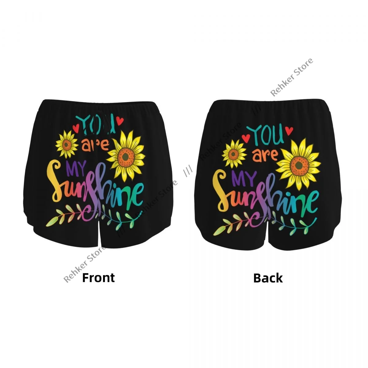 Damskie spodenki sportowe You Are My Sunshine Running Yoga Fitness Szybkoschnące badmintonowe treningowe z kieszenią