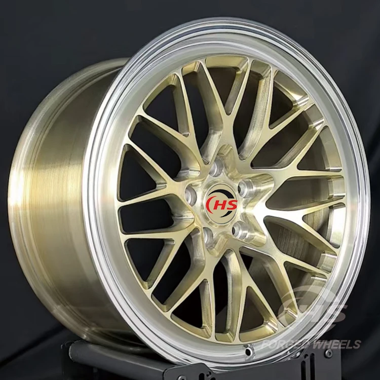 Custom Brushed Frozen Gold Forged Wheels Rims 5x112 5x114.3 5x120 Car Wheel for   G80 M3 G80 G82 M4  992 Turbo S
