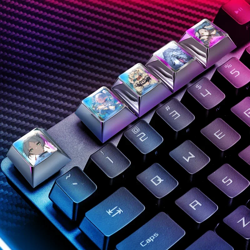 Frieren: Beyond Journey's End Keycap Custom Kirsite Cherry Profile Cross Shaft Keycaps Single R4/TAB/Enter/BACKSPACE