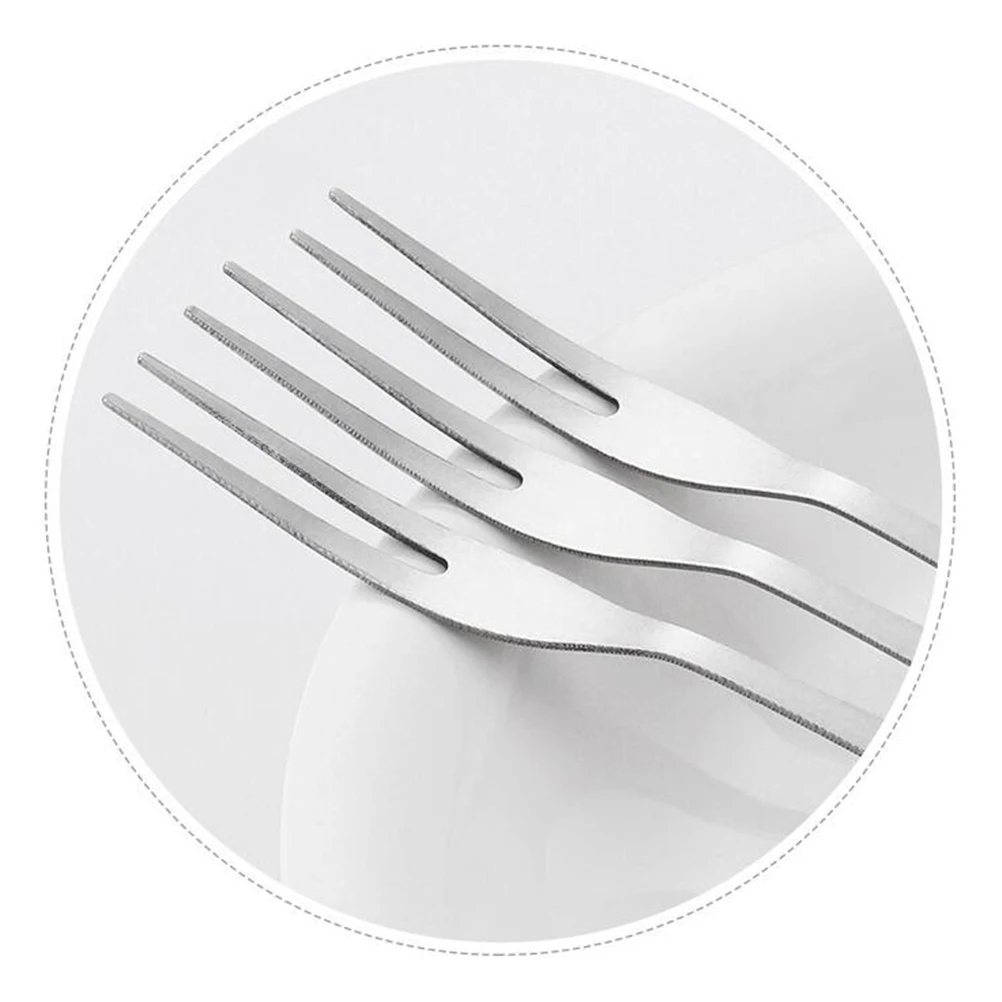

36pcs Stainless Steel Fruit Forks Dessert Cake Picks Reusable Party Wedding Fruits Skewers Banquet Home Bar Cafe