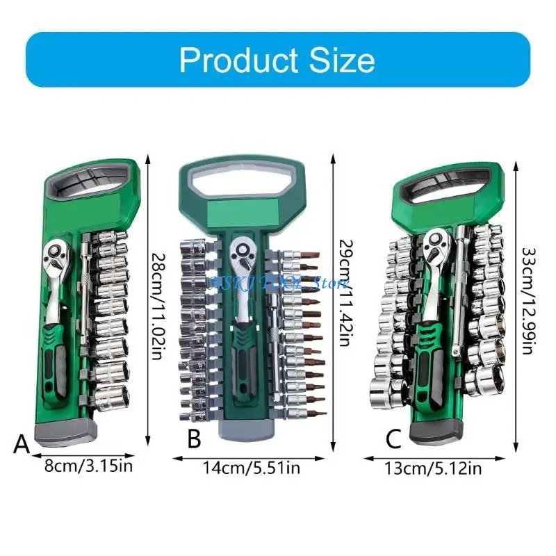 L8RC 휴대용 다기능 래칫 스패너는 72 치아 설계로 고강도를 설정합니다.