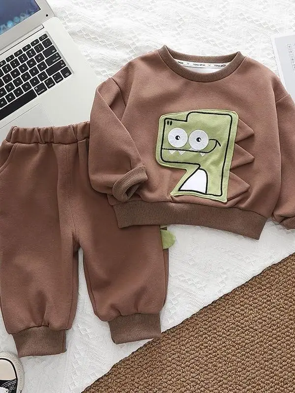 

Spring Faionable Boys' Sweatirt Two-Piece Set Casual Comfortable Baby Clothes Long Sve ort Pants Rabbit Fur China