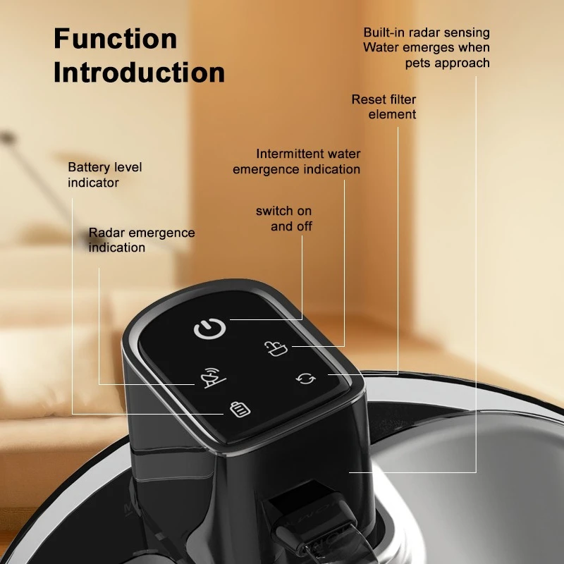 موزع مياه للقطط، موزع مياه أوتوماتيكي قابل لإعادة الشحن بدرجة حرارة ثابتة للحيوانات الأليفة #2