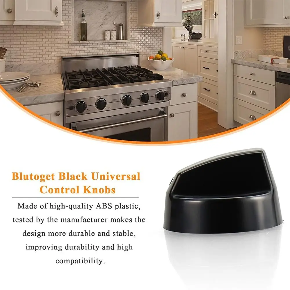 Easy to Install ABS Stove Control Knobs Portable With Adapters Replacement Stove Knobs Control Knob Set Kitchen Accessories