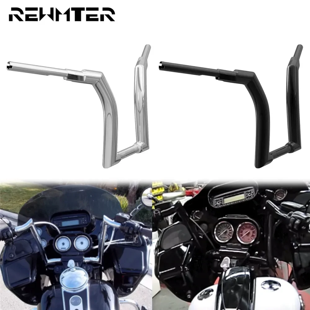 Motorcycle Black/Chrome Drag Handlebar 1