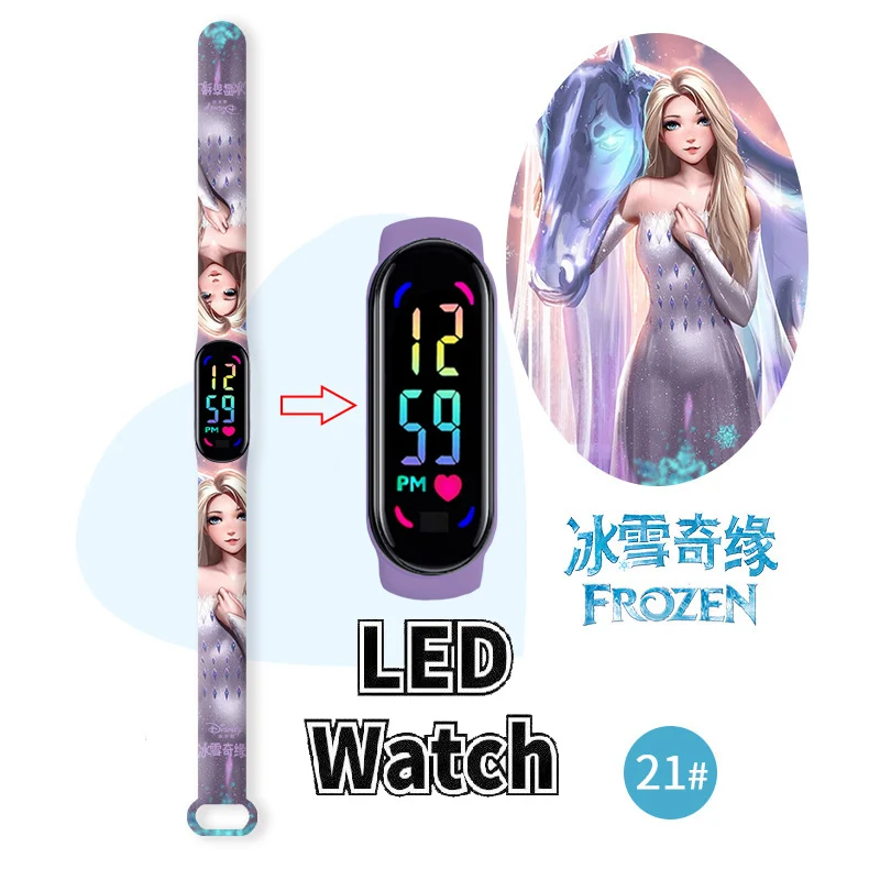 

Disney Frozen Children Watches Girls Waterproof Sport Touch Screen Watch for Women Waterproof Digital Clock Bracelet Gifts