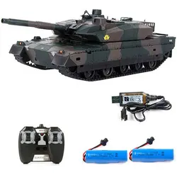 Rechargeable Remote Control Tank With LED Light 330° Rotation Barrel 40CM Camouflage RC Tank 1/20 9CH Infrared Electric Toys