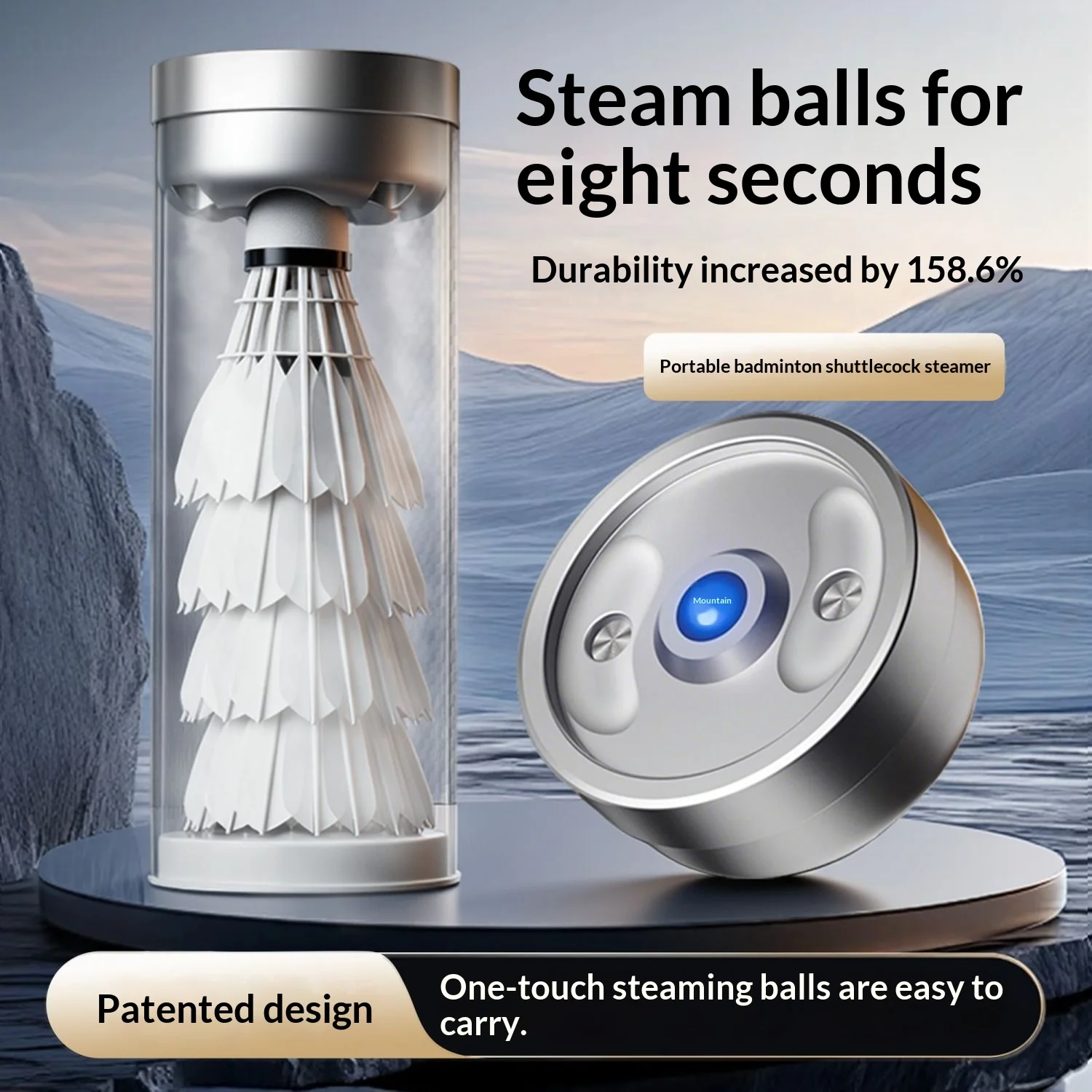 

Badminton ball steamer portable humidifier spray bucket lid professional steam engine fumigation shuttlecocks smoker