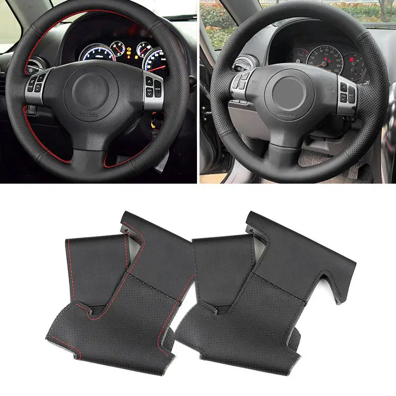 Car Steering Wheel Cover Leather Trim For Suzuki Swift SX4 2008-2013 Alto 2009-2015 Splash 2007 For Opel Agila (2) 2008-2014