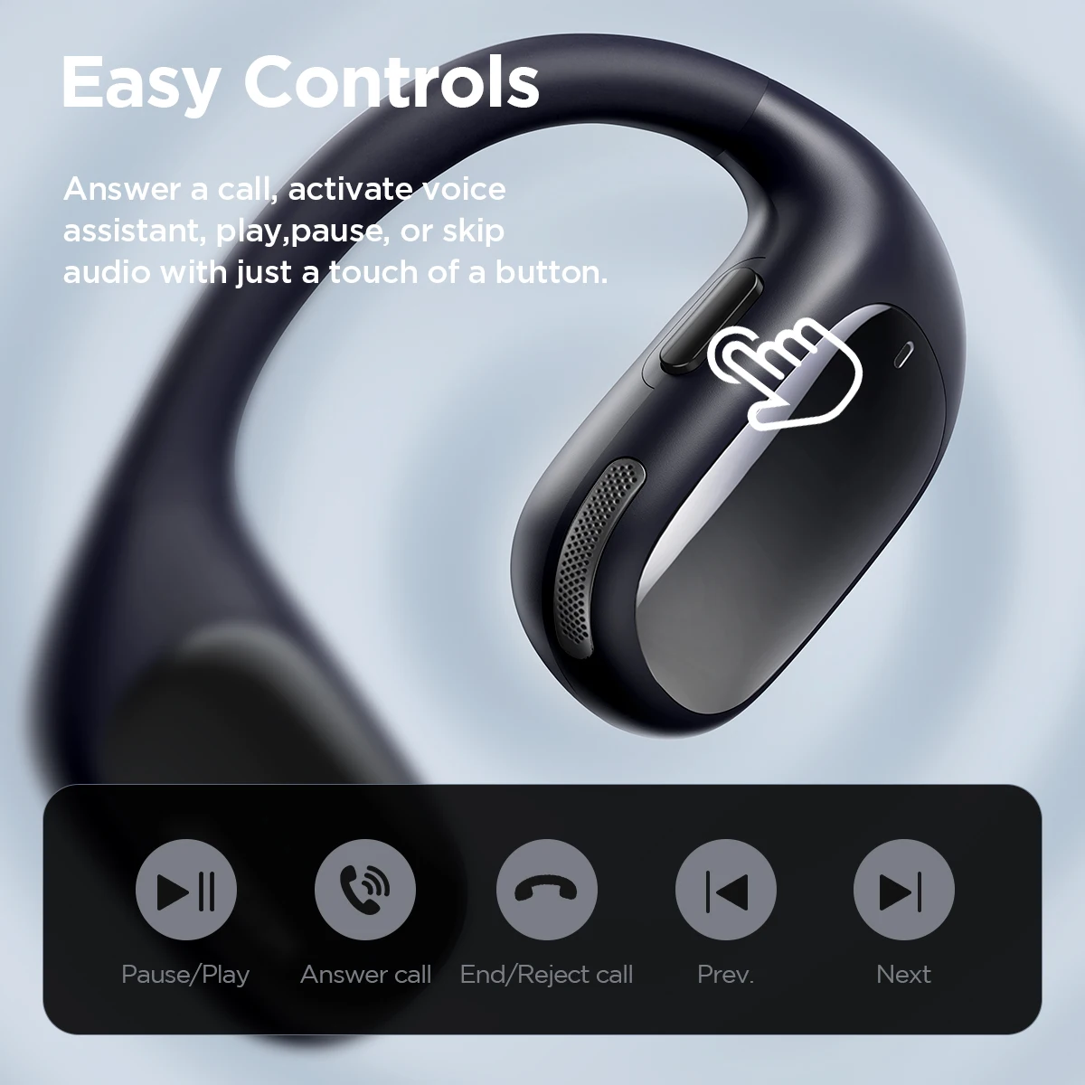 Joyroom OE1 Bluetooth 5.3 Earphones Wireless Headphones with Mic Button Control Noise Reduction Earhooks Headset for Sports