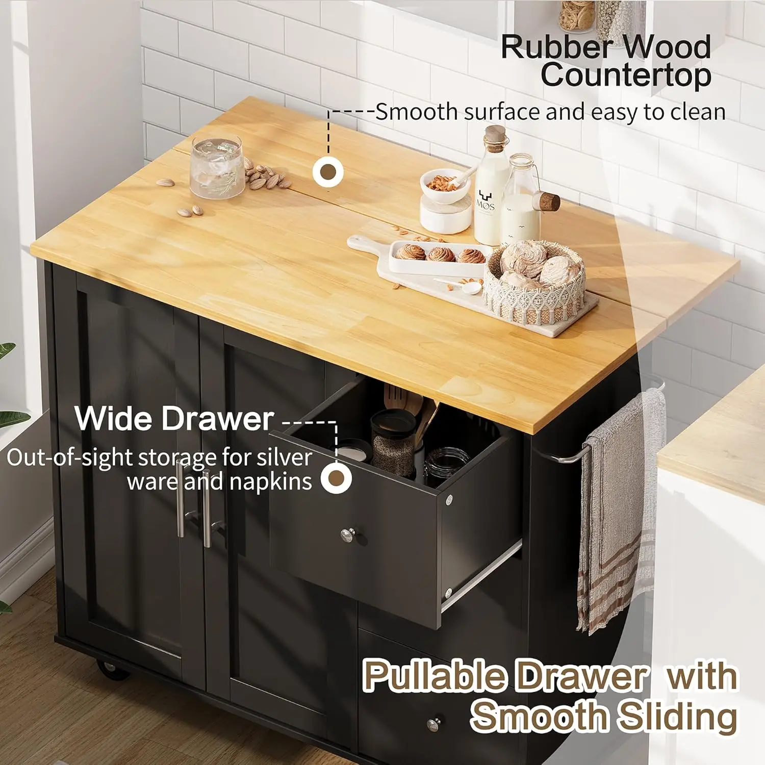Thumbnail 3 - #11 Latest Rolling Kitchen Islands Offers