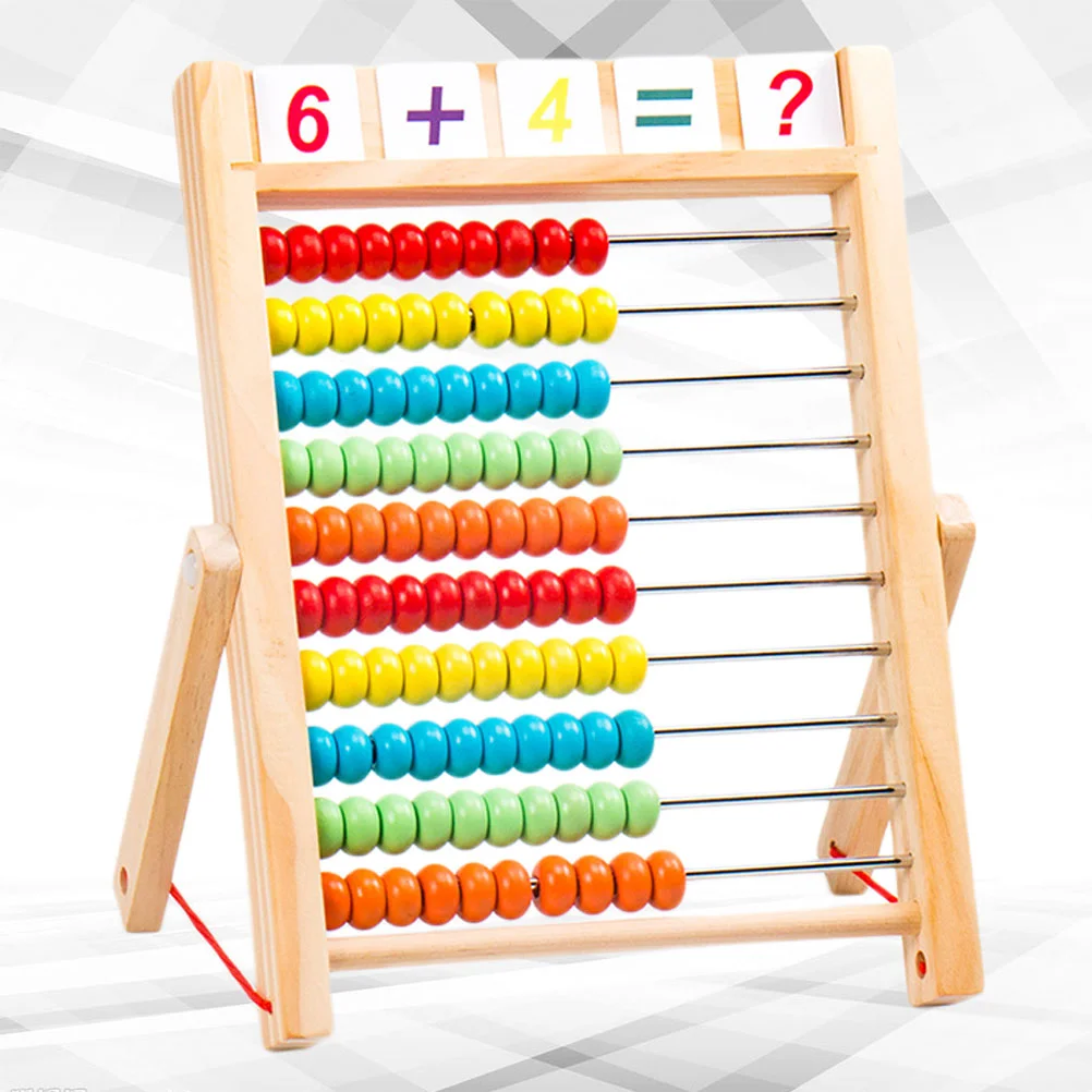 Early Education Supplies Educational Tools Toys for Toddlers Calculating Wooden Arithmetic Abacus Students