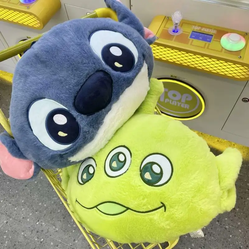 

Plush Stitch Alien Back Cushion Stuffed Anime Dolls Cuddly Pillow Throw Cushion Blanket Sofa Bed Home Decor Girl Xmas Gifts