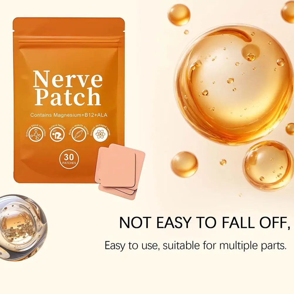 Natural Nerve Support Patches 1/3/5/10Pcs Magnesium Infused Nerve Calming Blood Circulation Enhancement Nourish Damaged Nerves