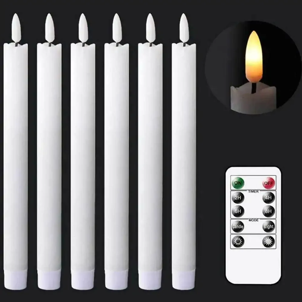 LED Flickering Light Candles with Remote Control,10 