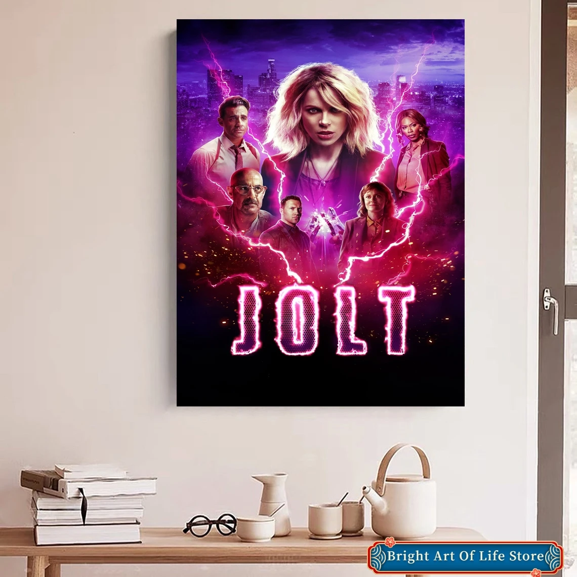 

Jolt (2021) Movie Poster Star Actor Art Cover Canvas Print Decorative Painting (No Frame)