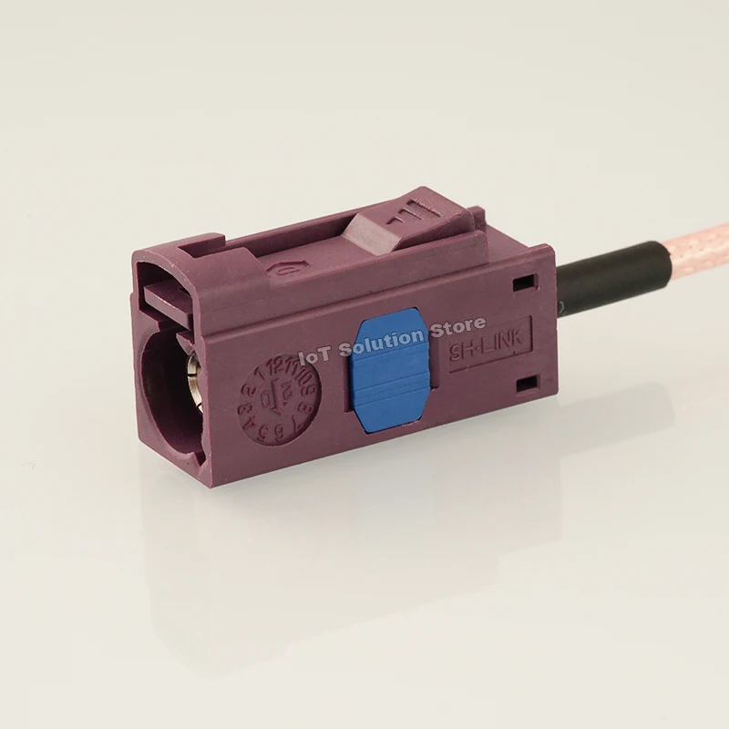 Fakra-D Female Violet RF Coaxial RG316 Cable Right-angle Straight Fakra D to Fakra Wire Assembly Jumper Connector Adapter