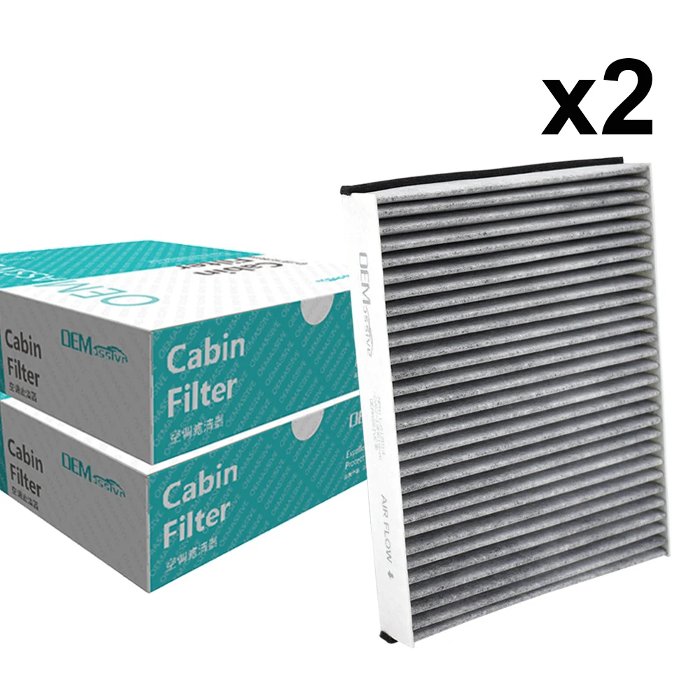 2x Car Pollen Cabin Air Conditioning Filter Activated Carbon CV6Z-19N619-A For Ford C-Max 2 Escape Kuga Focus 3 Transit Connect