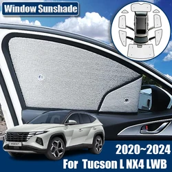 For Hyundai Tucson NX4 2020 2021 2022 2023 2024 Accessories Car Window Sunshades Anti UV Visors Covers Sunscreen Interior Parts