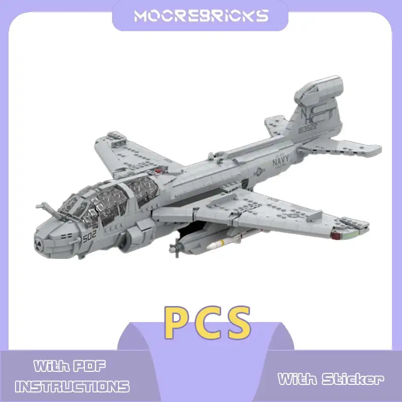 War Series EA-6B Prowler Battleplane Building Blocks Air Force Armed Forces Weapons Model Ideas High-tech Child Toy Gift