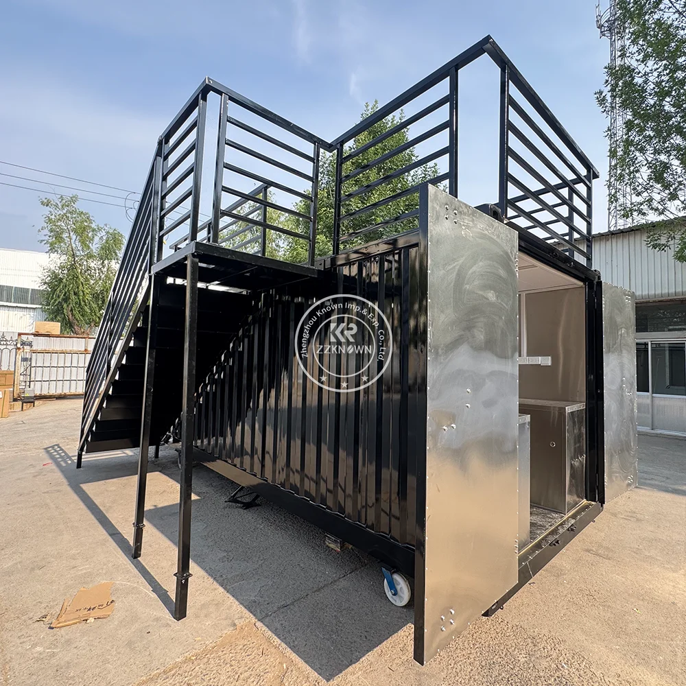 Modern Outdoor Modular Shipping Restaurant Expandable Coffee Shop Fully Equipped Kitchen Small Shipping Container Bar