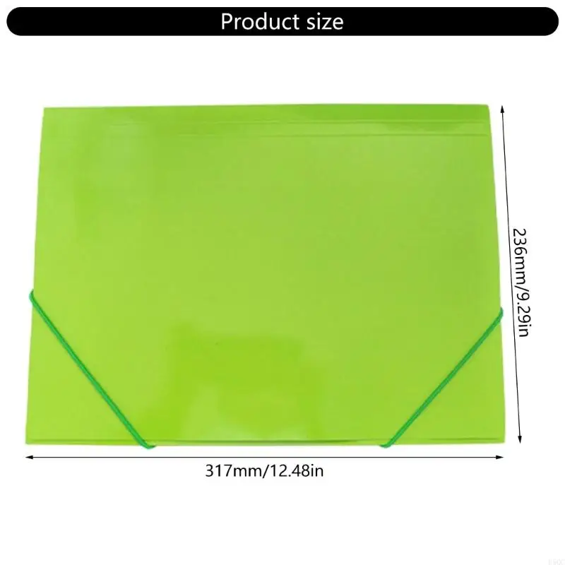 مجلدات مستندات بلاستيكية مقاس بتصميم حزام مطاطي ومنظمات ملفات قابلة للتوسيع D5QC #6